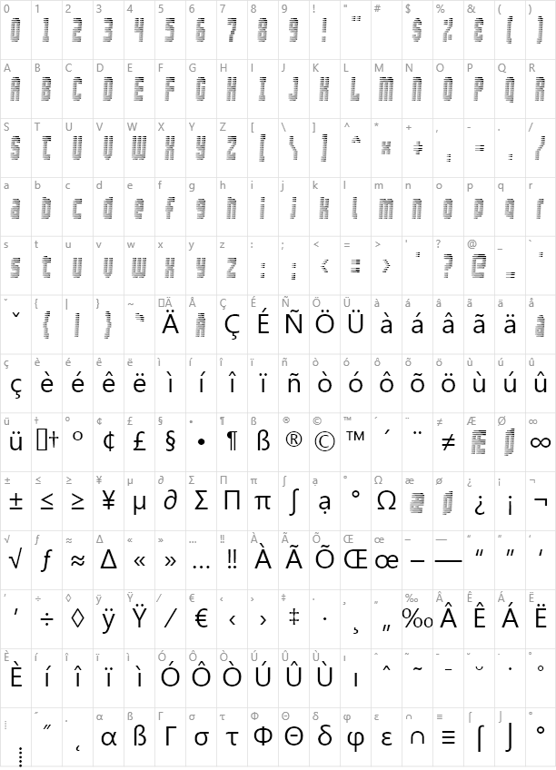 Maximum Security Character Map